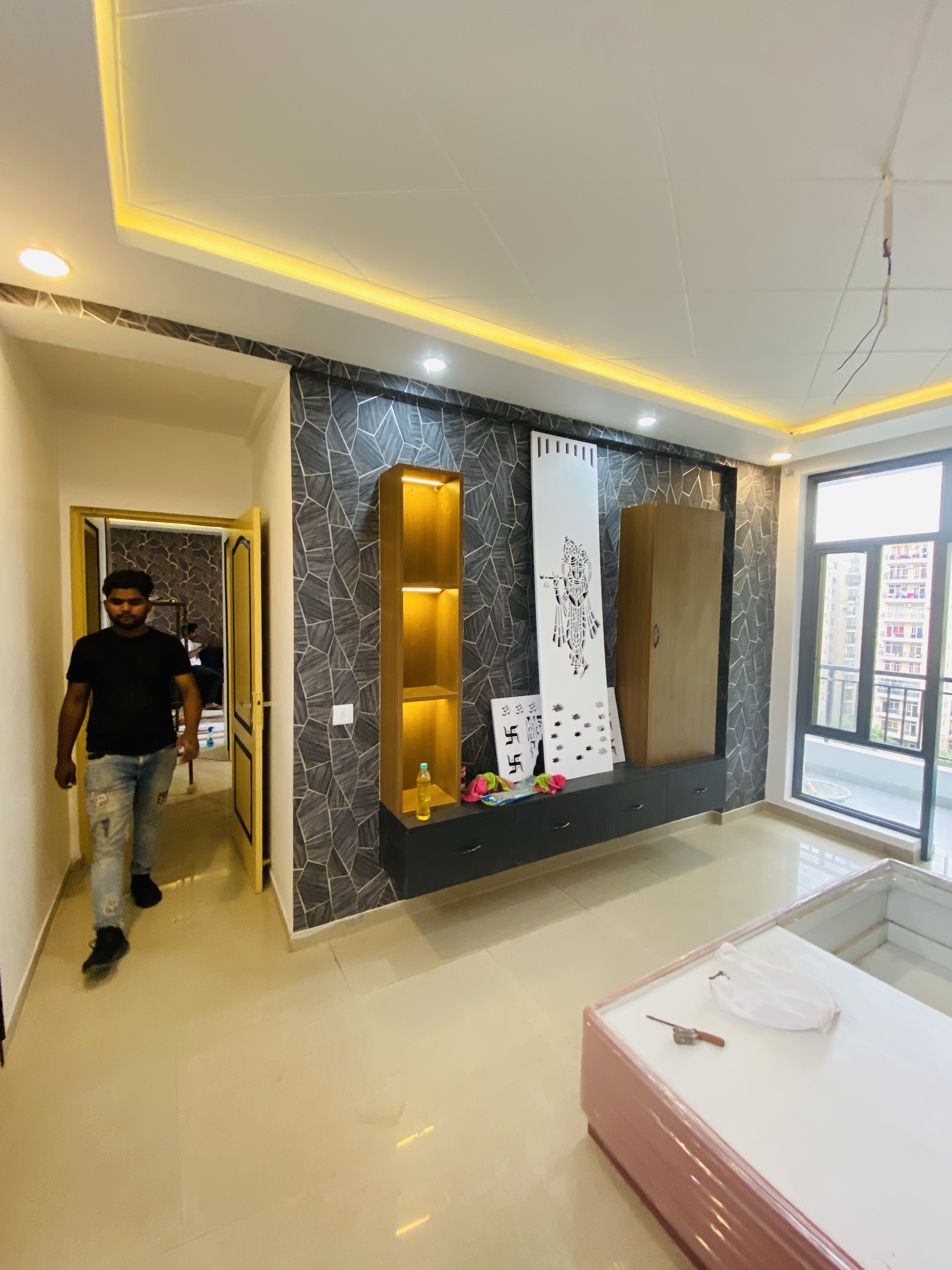 Wall panel and display unit installation